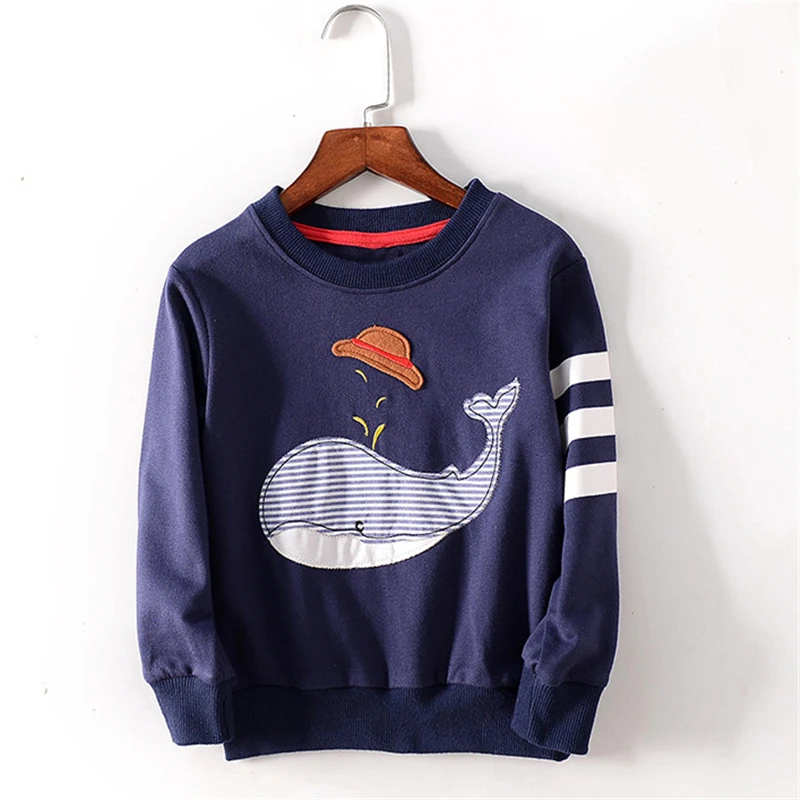 Knitted Toddler Boy Sweater Casual Spring 2018 Cartoon Whale Pattern Warm Cotton Boys Sweaters Pullovers Children | Детская одежда и