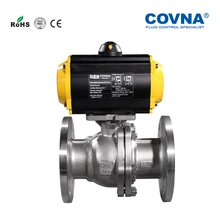 Фланец ansi 5 дюймов пневматический фланец шарового клапана 150LB пружинный возвращенный из нержавеющей стали 304 два способа PTFE сиденье полный порт