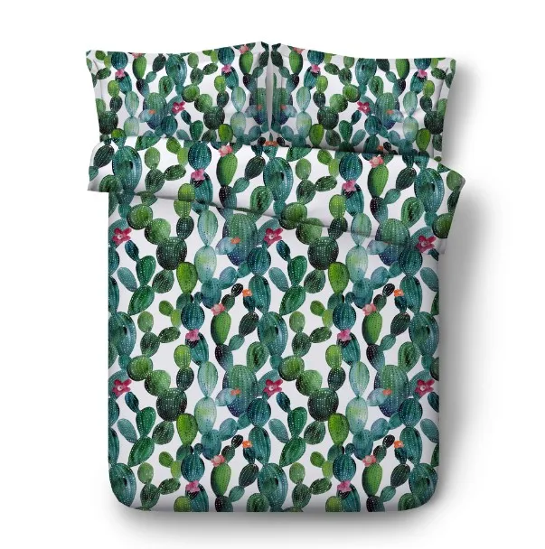 Cactus Bedding set Luxury Cactus flower sheet quilt duvet cover bed in