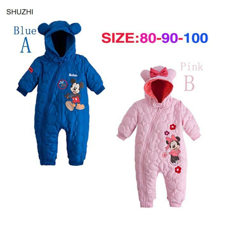 SHUZHI Winter Christmas Gifts Thick Warm Baby boy girl rompers baby long sleeve clothing sets