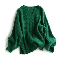 Горячая Распродажа кашемировый женский свитер женская зимняя мода женские джемперы шерстяной Изумрудный винтажный женский свитер Топы