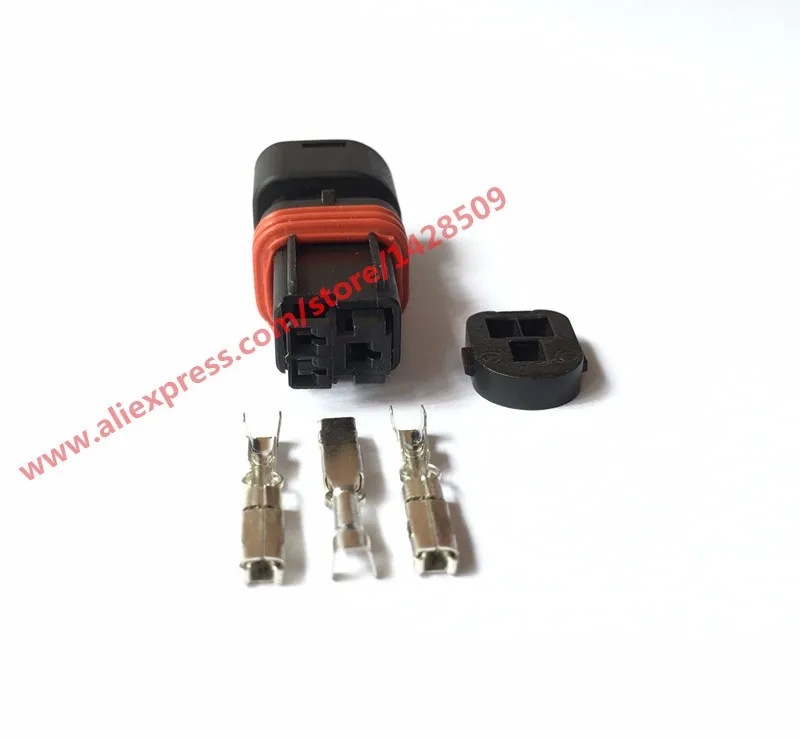 5 Sets Kaifa High Quality 3 Pin Female Wiring Waterproof Electrical Connector Automobile