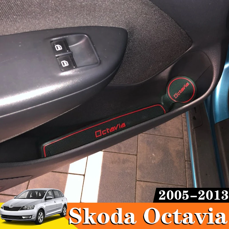 8X для Skoda Octavia A5 2005 2006 - 2013 MK2 1Z автомобильные аксессуары коврик с внутренним слотом