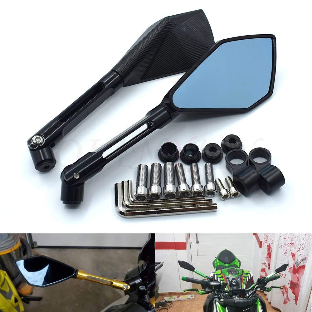 

New pair of motorcycle rear view mirror side mirror CNC aluminum alloy For Yamaha bmw KTM suzuki honda kawasaki Ducati