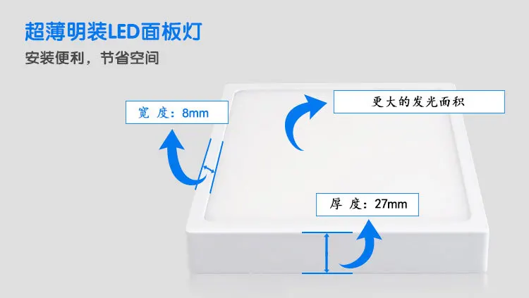 Благодаря своей сверхтонкой Интегрированный Светодиодный Панель свет супер тонкий поверхностного монтажа светильник круглой формы и 30 Вт 8 Вт 22 ИС формирователя 110 V 220 V