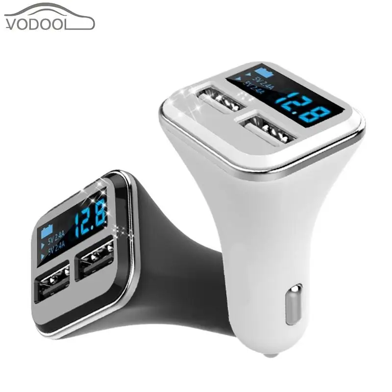 Dual USB Car Charger Automobiles Cigarette Lighter Charging Adapter for Phone Tablet PC MP3 Player with LED Display DC 4.8A 5V Dual USB Car Charger Automobiles Cigarette Lighter Charging Adapter for Phone Tablet PC MP3 Player with LED Display DC 4.8A 5V