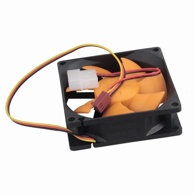1 шт. Gdstime DC 8 см 80 мм x 25 3Pin до 4Pin охлаждающий вентилятор 12 В PC CPU компьютерный кулер *