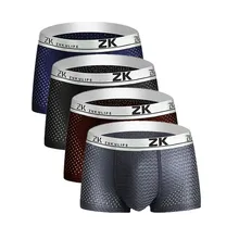 10 шт./партия, шелковые сетчатые трусы, мужское нижнее белье, мерил, боксеры, Модальные трусы-боксеры, сексуальные боксеры, проветриваемые, размера плюс, боксеры, мужское нижнее белье