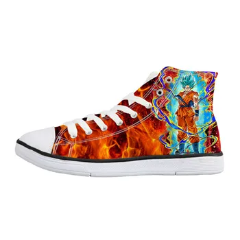 

ThiKin HOT Anime Dragon Ball Z Super Men Canvas Shoes High-top Vulcanized Shoes Teenager Boys Superstar Sneakers Zapatillas