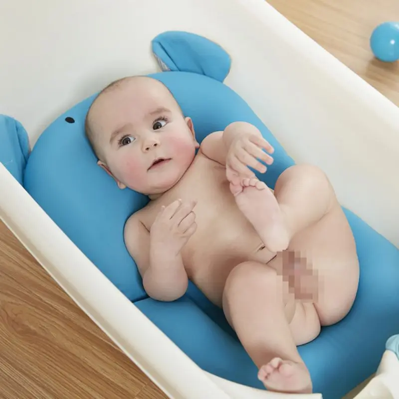

Baby Bathtub Newborn Baby Boys Girls Foldable Soft Cartoon Animal Bathtub Pad Support Cushion Mat New