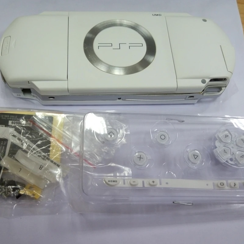 Чехол с полным покрытием корпуса белого цвета Сменный для игровой консоли PSP 1000