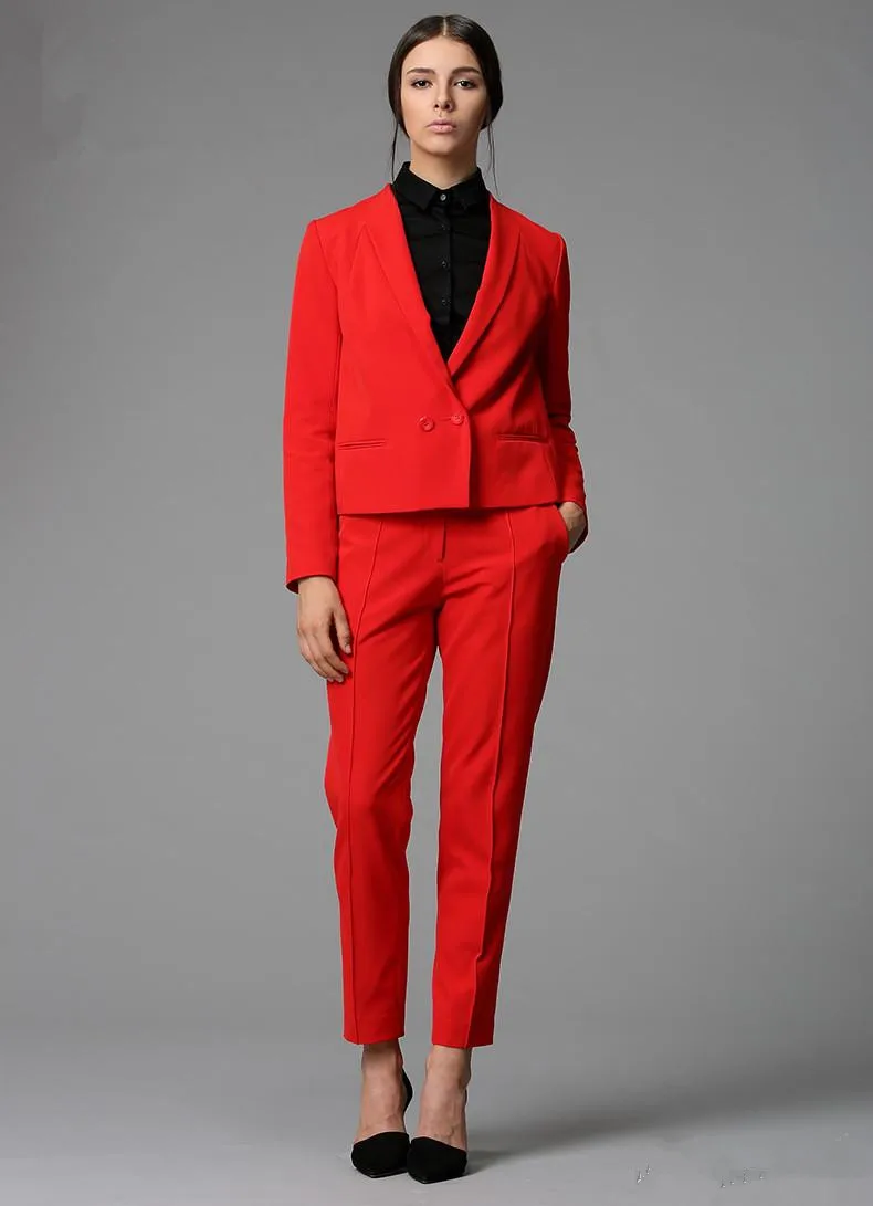 56 (1) Fashion Trend Bussiness Formal Elegant Women Suit Set Blazers Pants Office Suits Ladies Pants Suits Trouser Suits