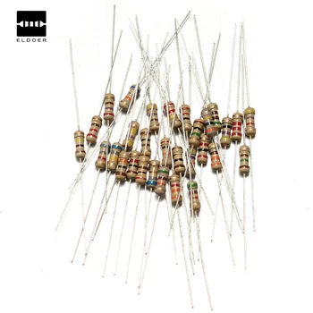 

600Pcs 30 Values 1/4W 10ohm~1Mohm Metal Film Resistors Resistance Assortment Kit 5% Tolerance