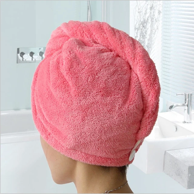 Cheap New Hot Sale Women's Microfiber Bath Towels Super-Absorbent Drying Quick Bath Towel Cap Dry Hair Towel Salon 25*65 cm T001