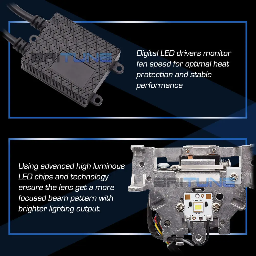 Günstige Auto Autos Bi LED Projektor Linsen H1 9005 9006 H4 H7 LED Lampen Für Scheinwerfer Auto styling Retrofit hallo Lo Strahl Objektiv Zubehör