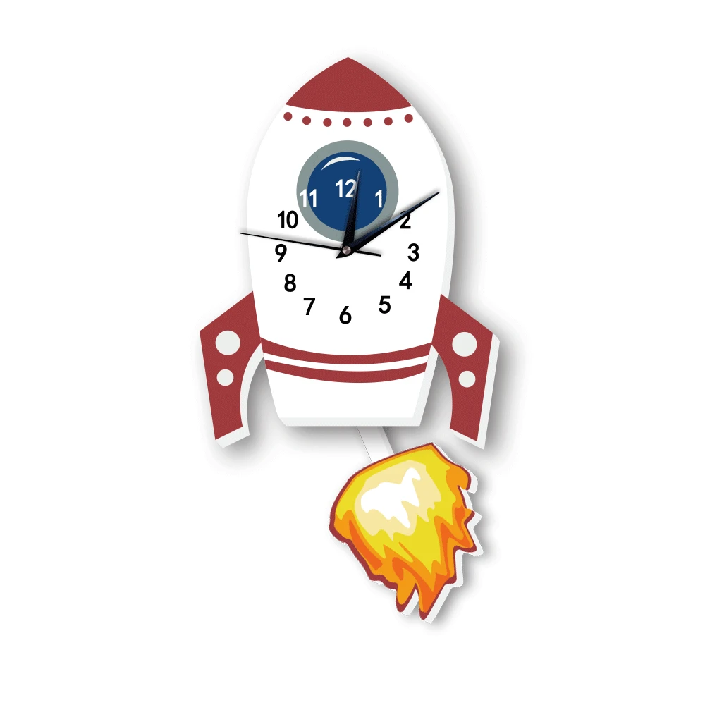 Reloj Cohete De Dibujos Animados péndulo para niños, elegante ...