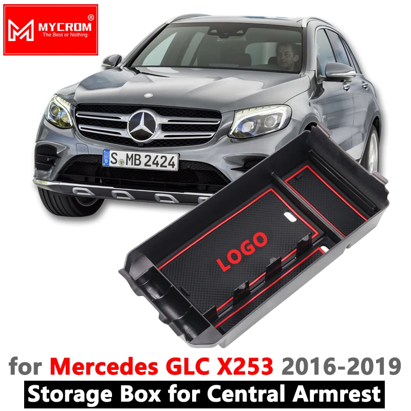 Подлокотник коробка для хранения для Mercedes Benz GLC X253 GLC Coupe аксессуары 200 250 300 220d 250d 43 63 AMG Органайзер