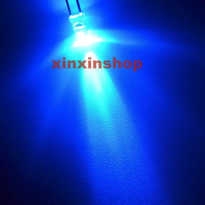

Free shipping 1000pcs 3mm Round Ultra Bright Blue Water Clear LED Light led diode Lamp