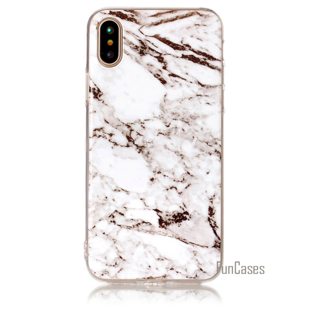 Case For iphone X / 10 Retro Marble Pattern Design Texture Soft Cases Cover coque For iPhone8