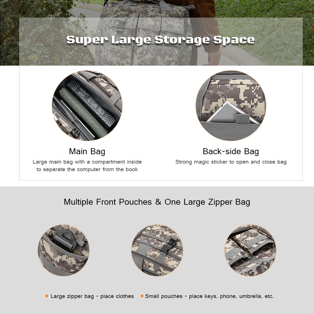 Outlife Military Tactical Shoulder Bag Messenger Bag Laptop Tablet Package Outdoor Camping Hiking Bag Hunting Backpack