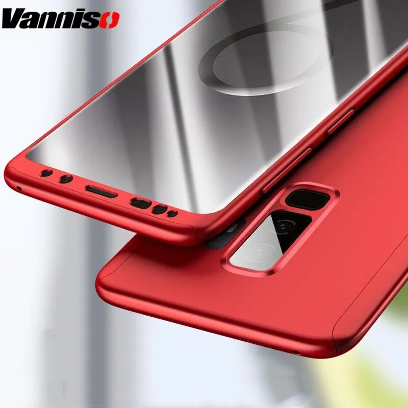 

Luxury Golden 360 Degree Phone Case For Samsung Galaxy S8 Plus note 9 8 Shockproof PC Cover For Samsung Note 8 S7 Edge S8 Cases