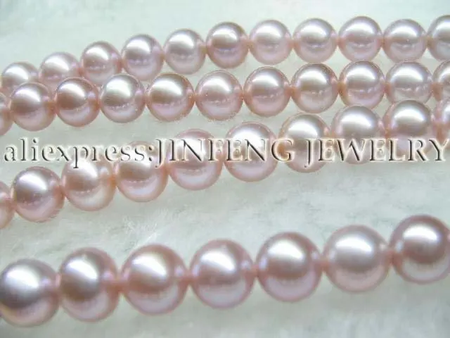 

Stunning wholesale 6mm round natural purple pearl strands free shipping