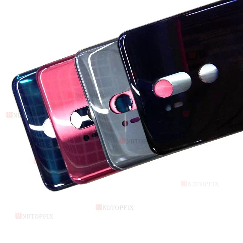 Для LG G7 ThinQ Крышка батарейного отсека Корпус с объективом камеры Стекло Touch ID G710 G710EM задняя крышка с отпечатком пальца+ логотип