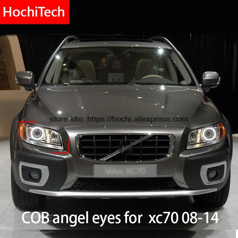 Для Volvo XC70 2008 2011 2012 2014 COB Светодиодный дневной светильник Белый Halo Cob Led Angel Eyes Ring Free