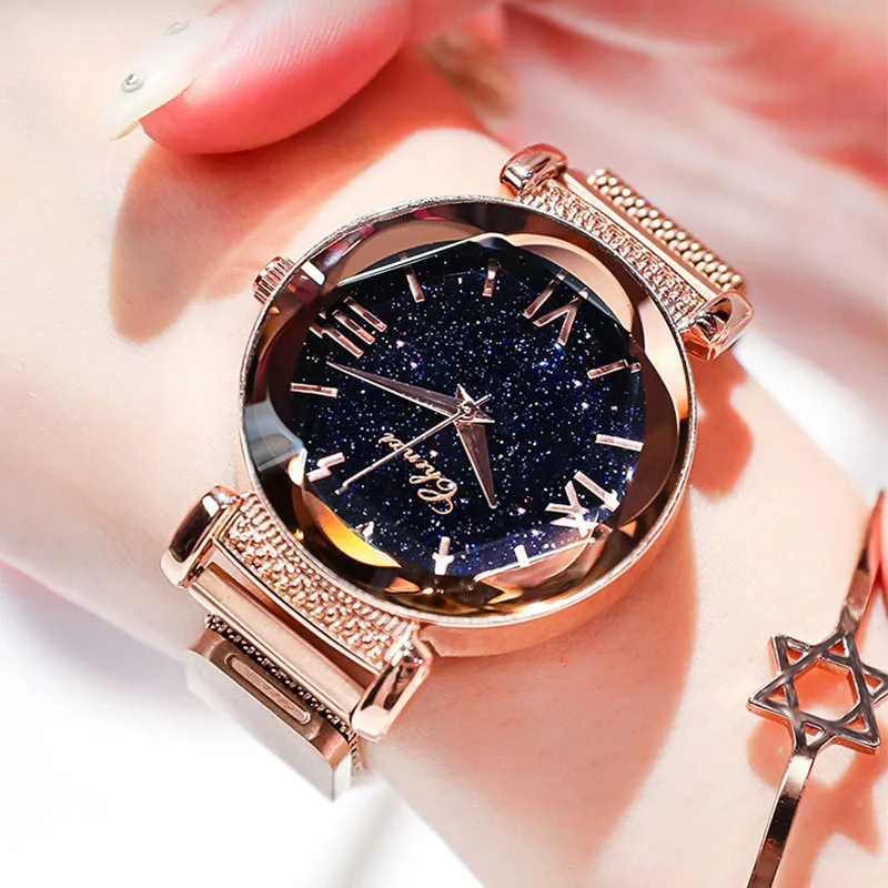 

2019 Women Watches Magnet Starry sky Wrist Watch For Ladies Female Clock Quartz Wrist Watch Women Reloj Mujer Relogio Feminino