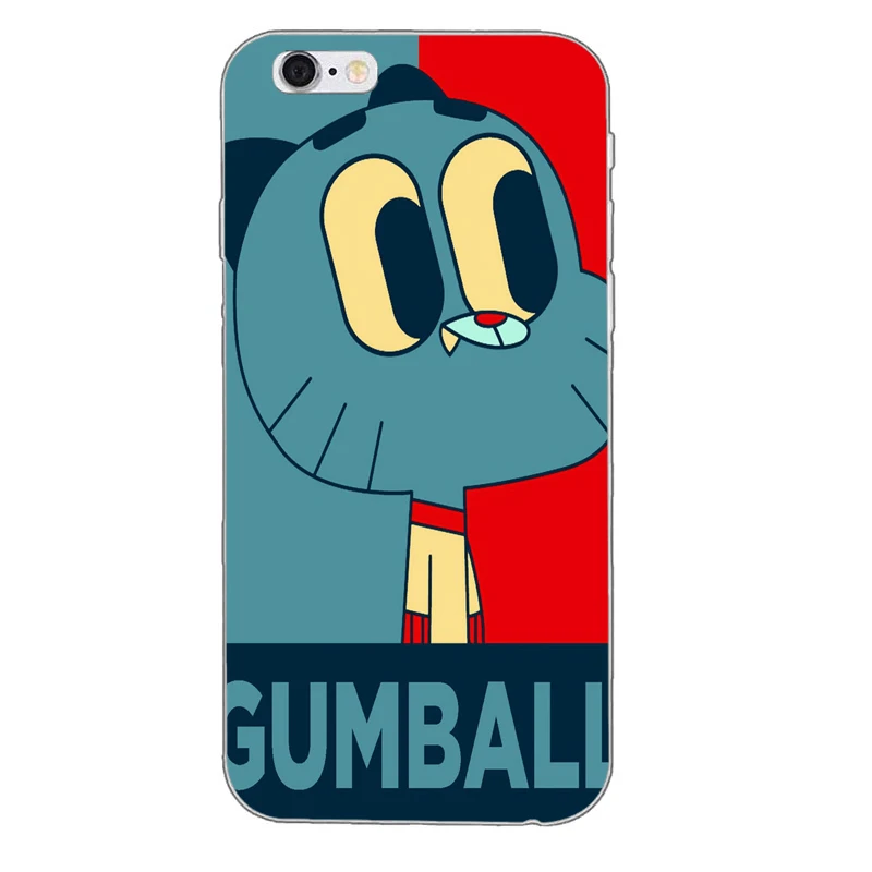 Удивительный мир Gumball gumball силиконовый мягкий чехол для телефона из ТПУ для Apple iPhone 4 4S 5 5S 5c SE 6 6s plus 7 7plus 8 8plus X