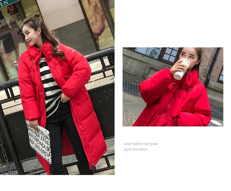 Hot sale New Arrival Solid Slim Long New Size For Women's Cotton Slim Down Parka With Hooded Winter Jacket Women