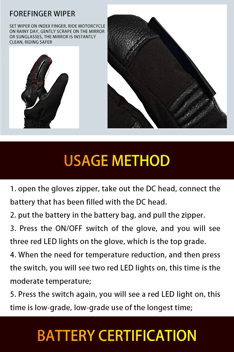 heated motorcycle glove