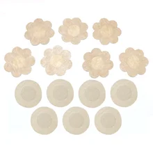 10 пар соска Обложка Одноразовые наклейки груди цветок круглый Сексуальная лента Наклеить Бюстгальтер Pad пирожки для Для женщин интимные аксессуары