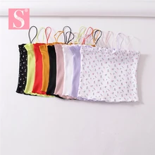 STVY Новое поступление Летний камзол Сексуальная женская уличная одежда кроп-топ трендовые без рукавов базовые майки 9 цветов