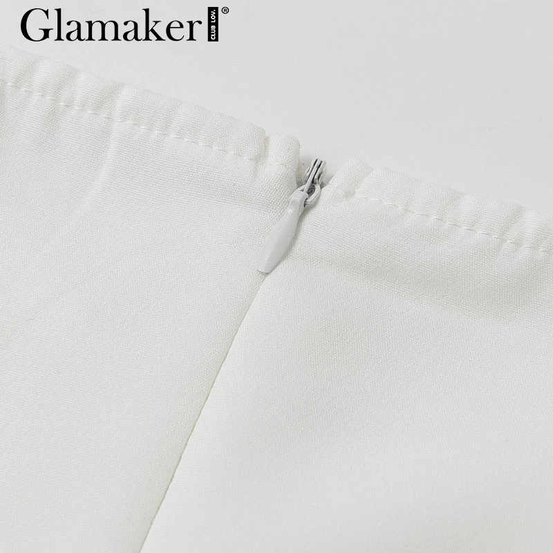 Glamaker, сексуальное черное облегающее платье с открытыми плечами, женское, весна-лето, элегантное мини-платье, вечерние, Клубное, с длинным рукавом-фонариком