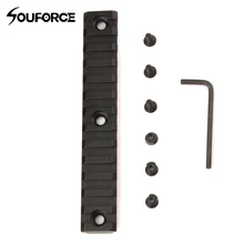 13 Slots Picatinny Rail Handguard Section Set Handguard Keymod 15mm Gun Rail Base For Picatinny Weaver Rail Mount picatinny rail for g36 g36c series black