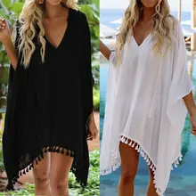 Сексуальный женский свободный купальный костюм с капюшоном, бикини, купальник, накидка, Пляжное Платье