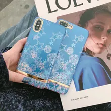 

Summer Style Cases for iphone 6 6s 7 8 plus Starry sky Frost Flowers for iphone X Snowflake Five-pointed star Back Cases Cover