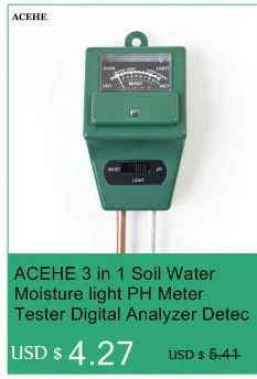 ACEHE 3 в 1 почвы водонепроницаемый измеритель PH света тестер цифровой анализатор детектор для садовое растение, цветок гидропонный садовый инструмент