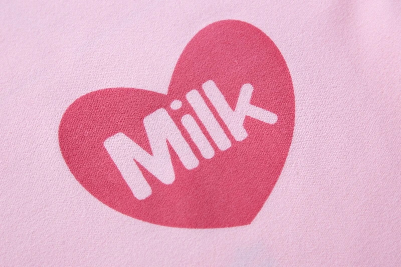 Kpop Летняя мода Kawaii Milk Box печать женские футболки с коротким рукавом повседневные милые с принтом сердца Harajuku Сладкий топ Прямая поставка
