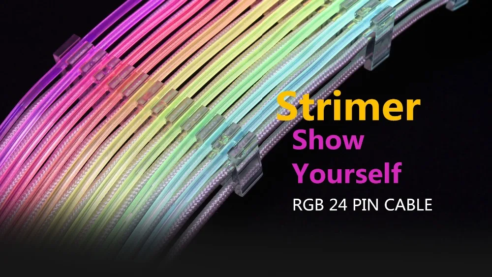 LIANLI Strimer 24 8 неоновая линия Pin мощность RGB PSU кабель/VGA 8P + Удлинительный кабель