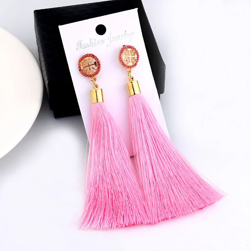 

Vintage Ethnic Long Tassel Drop Earrings for Women Lady Fashion Bohemian Statement Fringe Dangle Women Earring 2019 Jewelry