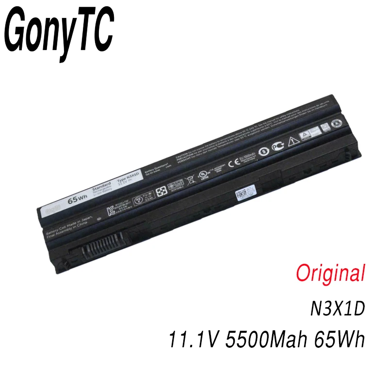 Корейский Аккумуляторный элемент 65WH N3X1D ноутбук Батарея для DELL Latitude E5420 E5430 E5520 E5530 E6420 E6520 E6430 E6440 E6530 E6540 - Цвет: Black