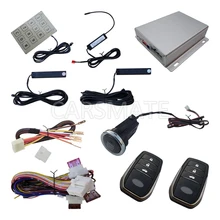 Car Passive Keyless Entry PKE Car Alarm System Long Push Button Remote Start Stop Engine Password Entry Remote Trunk Release remote engine start stop passive keyless entry car alarm kit 433 92mhz push button start stop and touch password entry