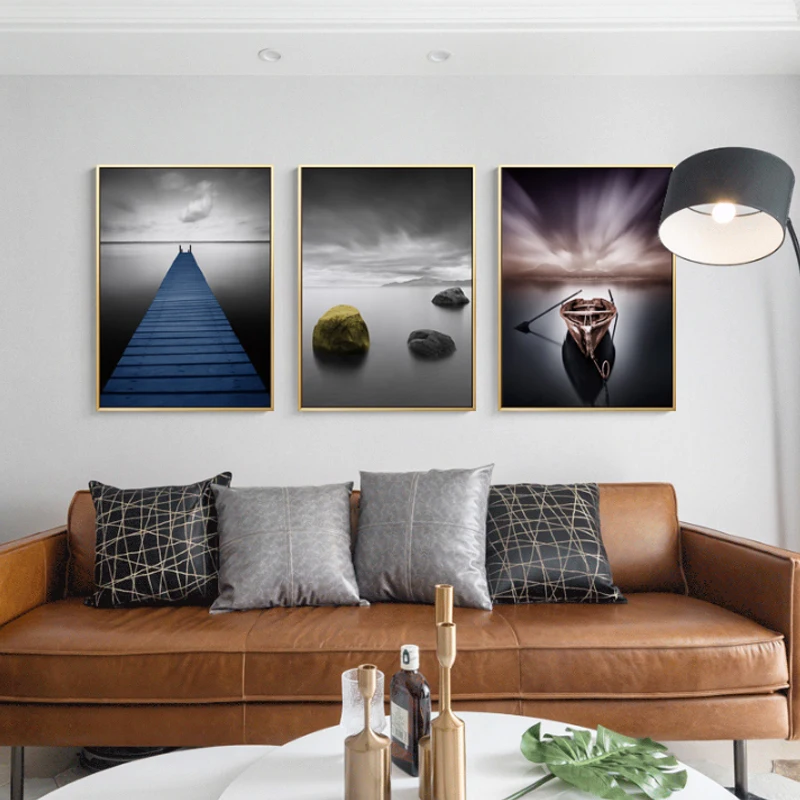 

Nordic Style Landscape Art Canvas Painting Wall Pictures For Living Room Home Decor Posters And Prints A touch of color Wall Art