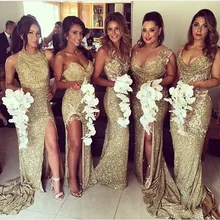 gold sparkly bridesmaid dresses