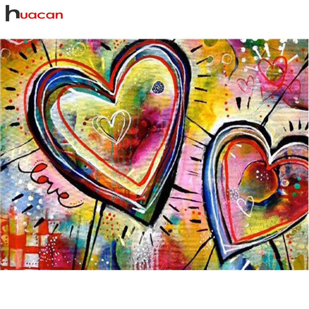 

5D Diamond Embroidery Geometric Love Heart Full Square Drill Rhinestone Cross Stitch Diamond Mosaic Wall Sticker Needlework
