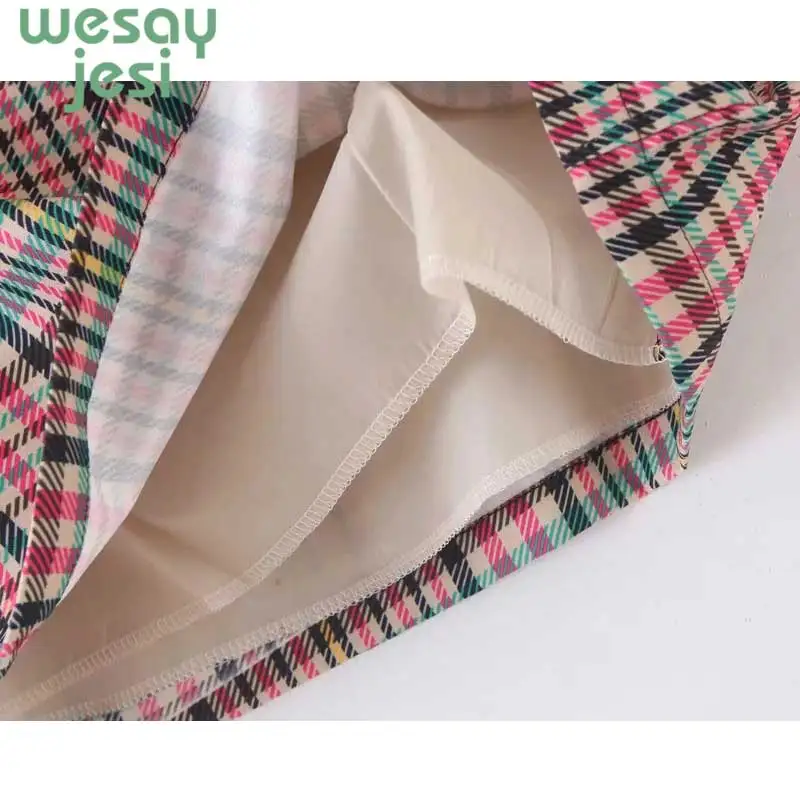 Women Fashion double breasted plaid blazer Female long sleeve office ladies blazer 2019 Autumn jacket women outerwear coats
