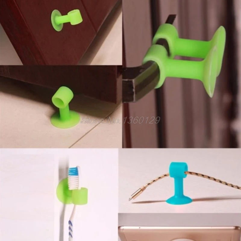 

5pcs Anti-collision Thickening Mute Sucker Door Stop Door Handle Lock Protective Pad Feb27 Dropship