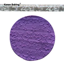 Звезда шаблон тиснение Скалка помадка украшения торта инструменты антипригарное приплюсание сторона палка A361